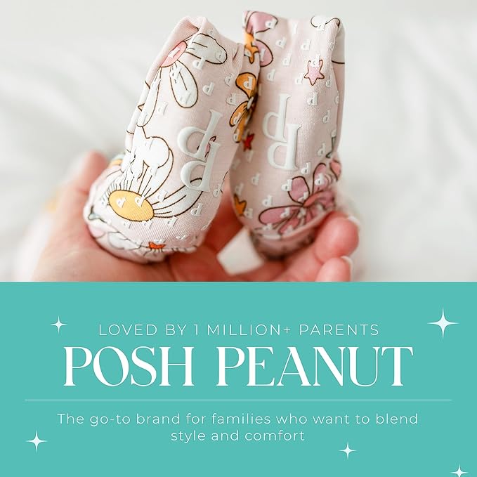 Posh Peanut Convertible Baby Sleepers - Girls Footless Baby Pajamas with 2 Way Zipper for Easy Diaper Changes