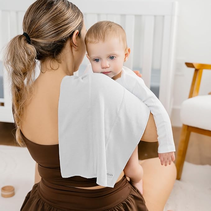 Comfy Cubs Baby Burp Cloths Set (Pack of 10) - Large, 6-Layer, Ultra Absorbent 100% Cotton for Infant Spit-Up, Drool, and Messes - Soft, Gentle, Thoughtful New Born Baby Gifts, Multi Boy