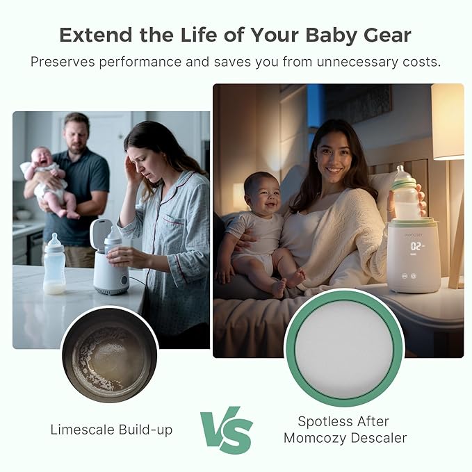 Momcozy Official Descaling Tablets, Compatible KleanPal Pro Baby Bottle Washer, Descaler for Milk & Limescale Removal, 30 Count