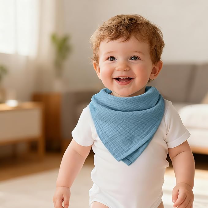 Muslin Receiving Blankets, Neutral Blanket Swaddling for Newborn Boys and Girls, 5 Pack Breathable and Skin-Friendly Swaddle Wrap for Infant Baby (Soft Colors)