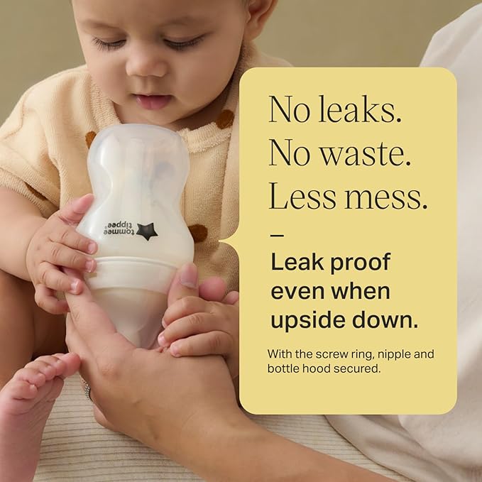 Tommee Tippee Natural Start Anti-Colic 5 oz BPA Free Baby Bottles, 0+ Months, Slow Flow Breast-Like Nipple, Self Sterilizing, Designed for Seamless Transition Between Bottle and Breast, Pack of 2