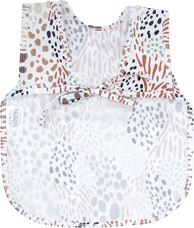 BapronBaby Animal Prints Bapron - No Neck Tie Safer Bib - Baby & Toddler - Soft Waterproof - PVC, BPA & Phthalate Free - 6m+