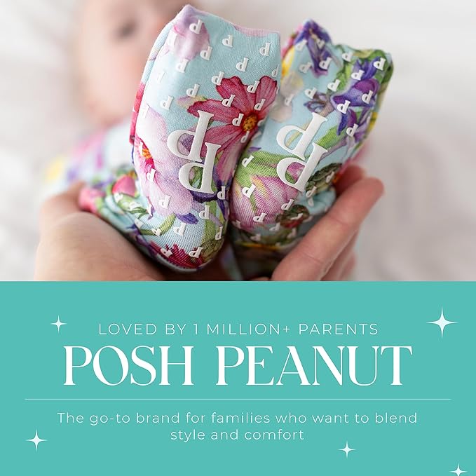 Posh Peanut Convertible Baby Sleepers - Girls Footless Baby Pajamas with 2 Way Zipper for Easy Diaper Changes