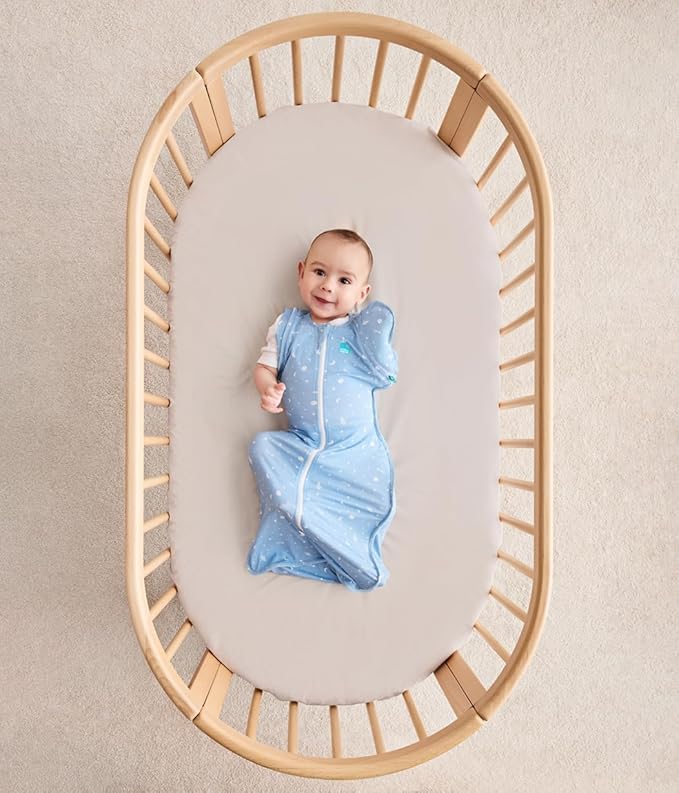 Love to Dream Swaddle UP Transition Bag, Luxuriously Silky Soft Viscose from Bamboo, Baby Sleep Sack, Patented Zip-Off Wings, Snug Fit Helps Calm Startle Reflex, 1.0TOG, 19-24lbs, Blue