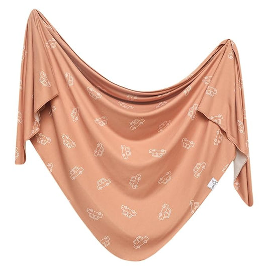 Copper Pearl Large Premium Knit Baby Swaddle Receiving Blanket Cooper