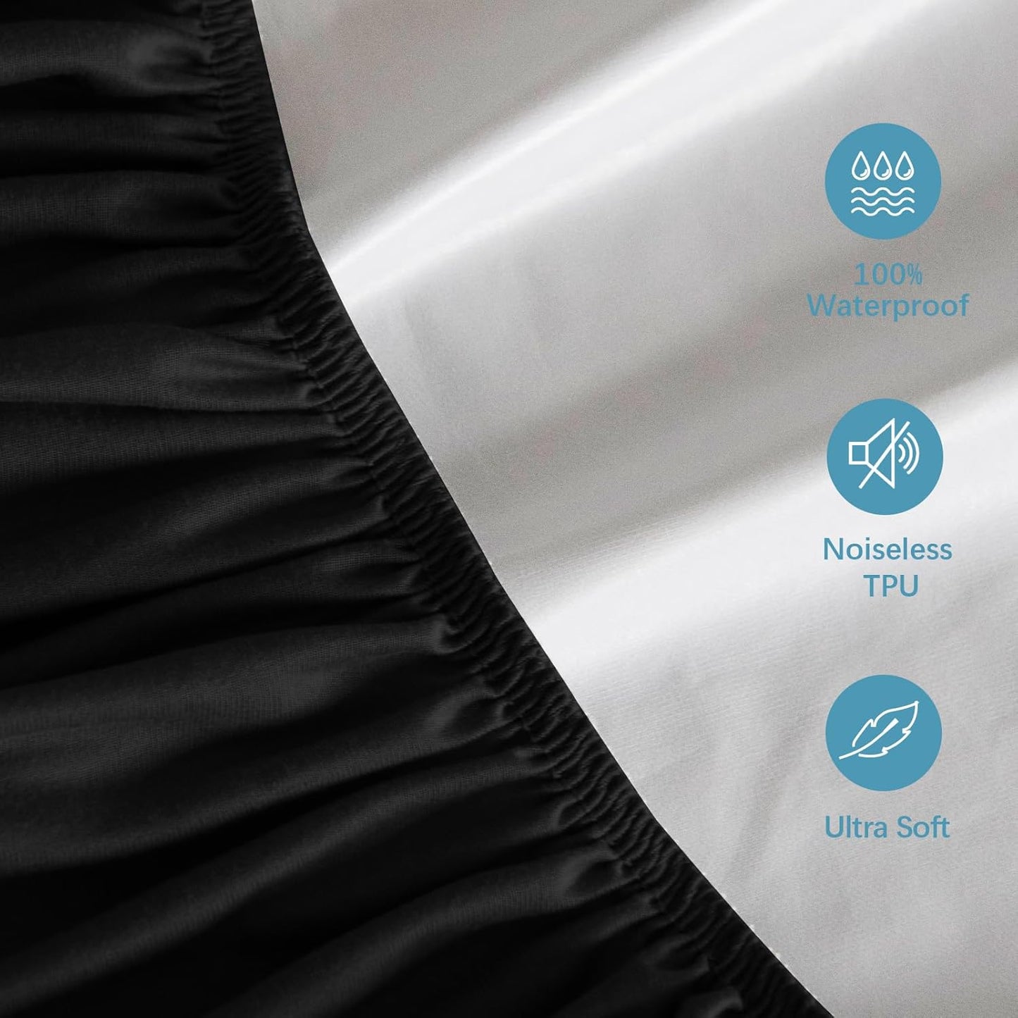 2 Pack Twin Mattress Protector Waterproof, Noiseless & Soft Coverage Mattress Fitted Sheet Twin with Deep Pocket up to 14", Super Breathable & Easy Wash Twin Size Mattress Protector