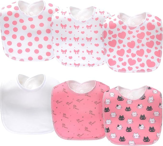 8 Pack Baby Bibs Unisex Adjustable with Snaps Ultra Soft Absorbent Drooling Teething for Boys and Girls