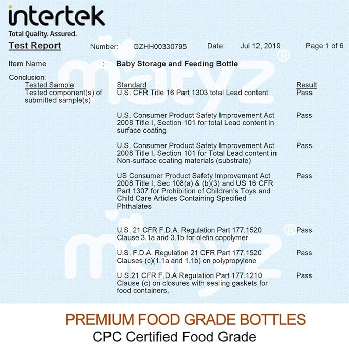 Matyz 6-PACK Breast Milk Storage Bottles (6oz, 3 Colors) - Wide Neck Breastmilk Collection and Storage Bottle - Formula Storage Bottles Compatible With Medela Avent Spectra Pumps