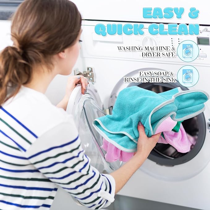 Bonuci 12 Pack Toddler Baby Bibs 15x13 Inch Pullover Full Coverage Bibs Absorbent Slip on Cotton for Girls Boys Newborn