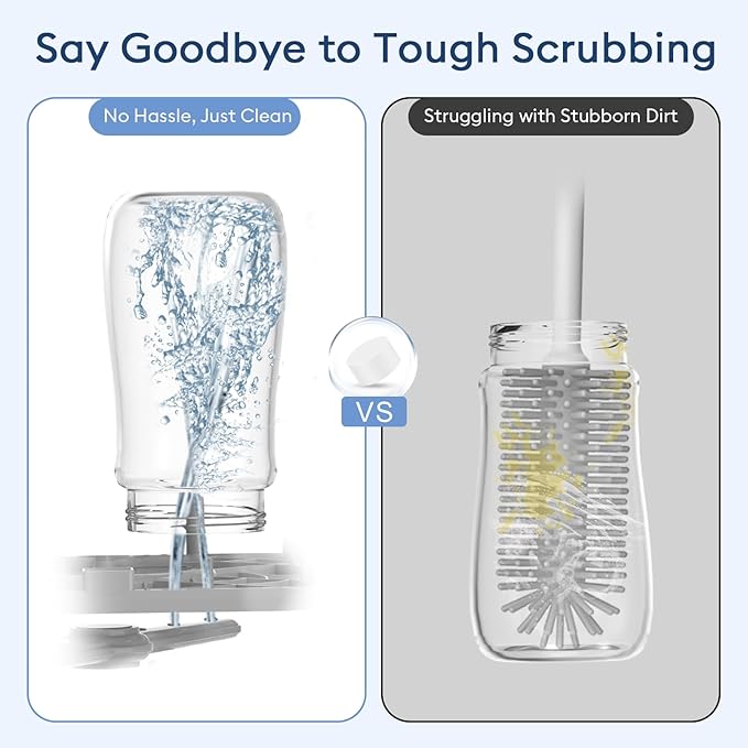 Baby Bottle Washer-19 Min Rapid Wash, Sterilizer and Dryer, All-in-One Cleaner, Bottles, Pump Parts & Baby Essentials for New Parents Gift, Replaces Hand Washing