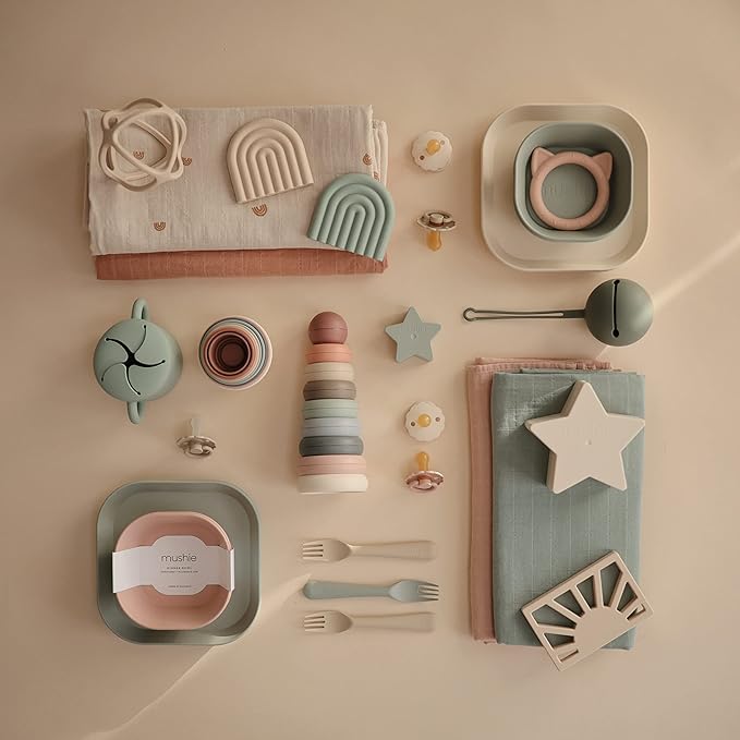 mushie Muslin Baby Swaddle Blanket | 100% Organic Cotton (Sage)