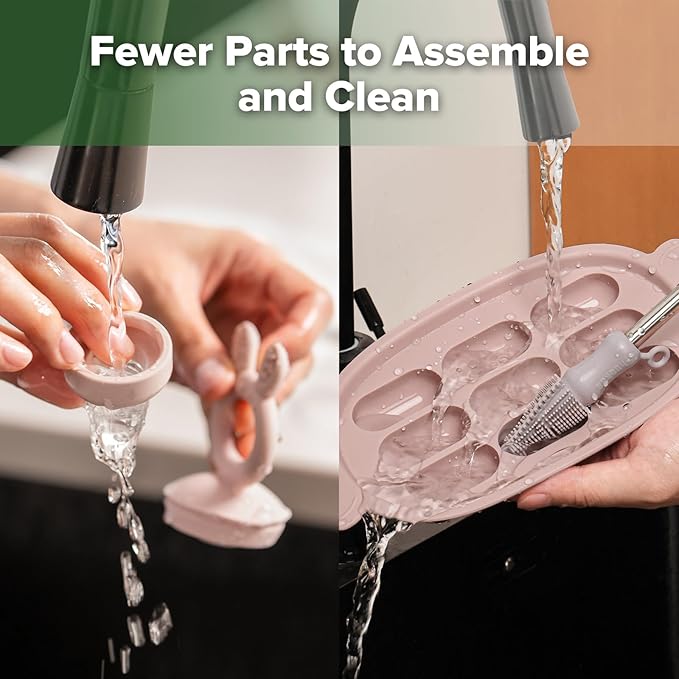 Haakaa Baby Fruit Food Feeder & Silicone Freezer Nibble Tray Combo - Breastmilk Popsicle Mold for Baby Cooling Relief, BPA Free Baby Mesh Food Feeder for Infant Self Feeding