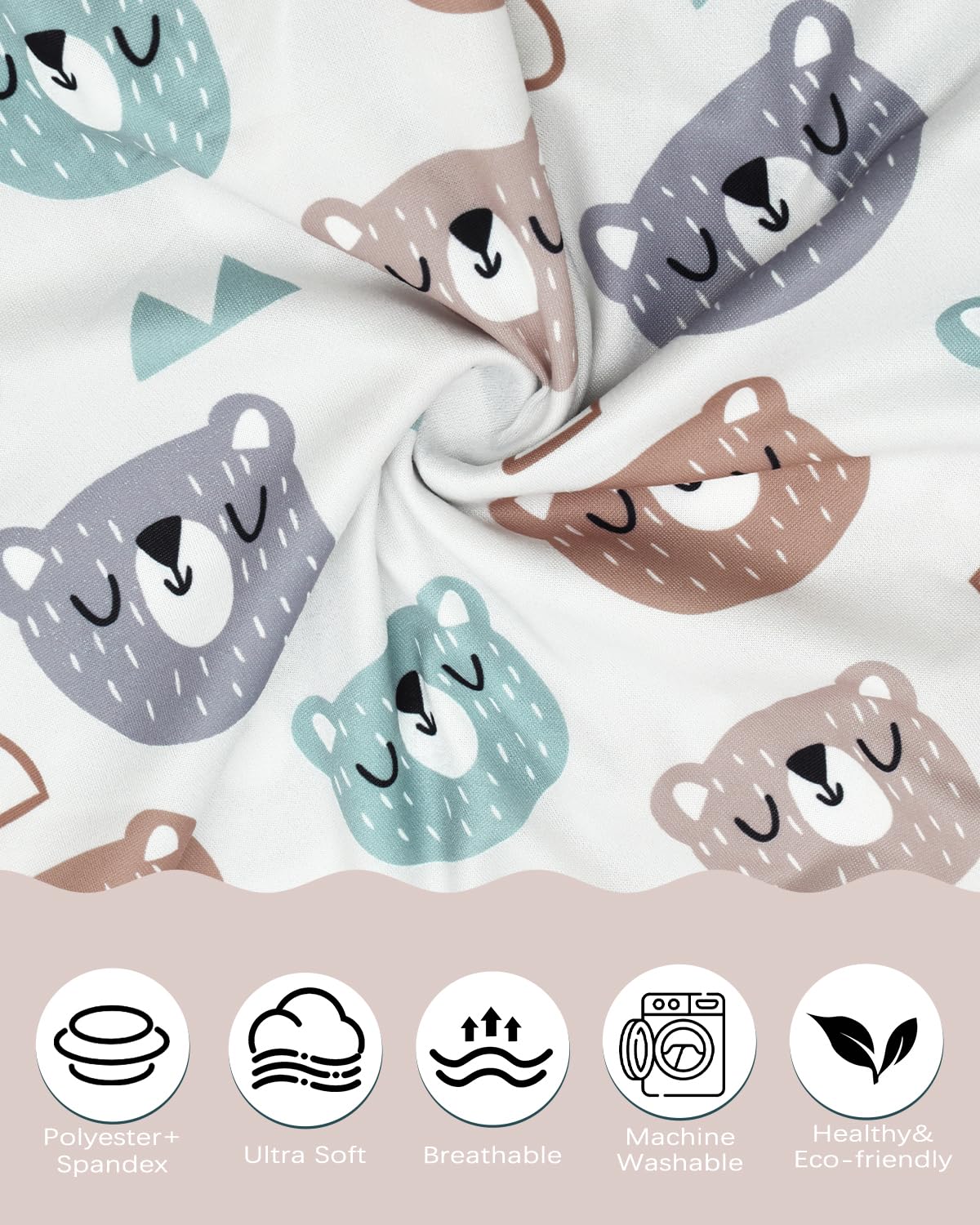 ALVABABY Toddler Pillowcases Stretchy Soft Kids Pillow Cover 2 Pack Fit 13"x 18" or 12"x16" Envelope for Girl Boy Sleepy Travel 2TPE31A