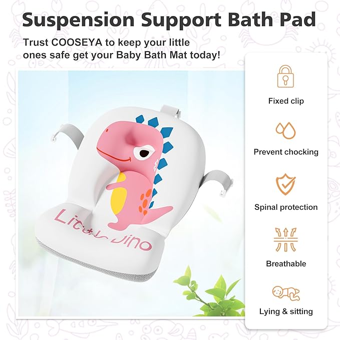 Collapsible Baby Bathtub for Newborns with Thermometer and Soft Floating Cushion Portable and Foldable Travel Baby Bath Tub for Infants to Toddler 0-36 Month (Purple)