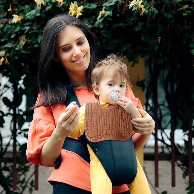 Tallew 8 Pack Muslin Burp Cloths and Baby Bibs for Boy Girl 20" x 10" Cotton Baby Bandana Drool Bibs Muslin Burp Cloths Absorbent Rag for Newborn Toddler Infant Gifts(Fresh Colors)