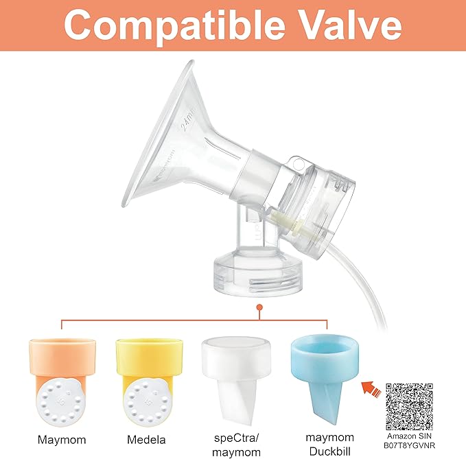 Maymom Breast Pump Kit Compatible with Medela Pump in Style Advanced Pump; 2xTwo-Piece 27mm Breastshield, 2 Valve, 4 Membrane, 2 Replacement Tubing; Replacement Part for Medela Shield, Valve