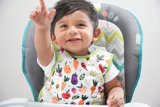 BapronBaby Market Fresh Bapron - No Neck Tie Safer Bib for Baby & Toddler - Soft Waterproof Stain Resistant - Machine Washable - Sz Preschool 3-5yrs