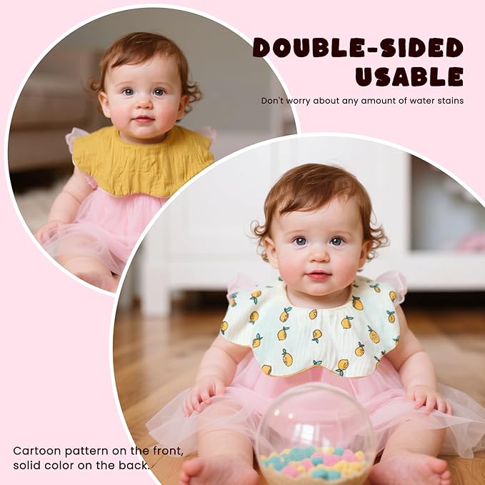 Baby Drool Bibs for Unisex Girls Boys 12 Pack Baby Muslin Bibs for Drooling and Teething