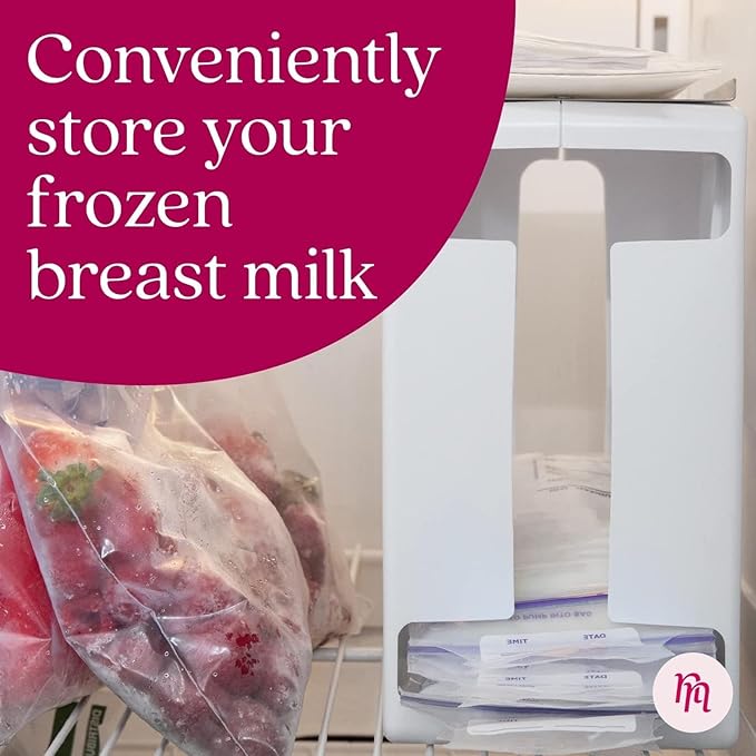 Nurse & Nourish 2 Pack Breast Milk Storage Tower - Convenient Storage for Milk Freezer Bags - Efficiently Store in Freezer Organizer Tower Breast Storing Containers for Up to 120oz