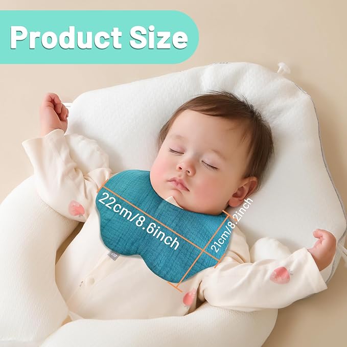 EllieHouse Baby Bibs for Girls Boys 10Pack Muslin Drool Teeth Drooling Teething Bibs Muslin Cotton for Infant Toddler