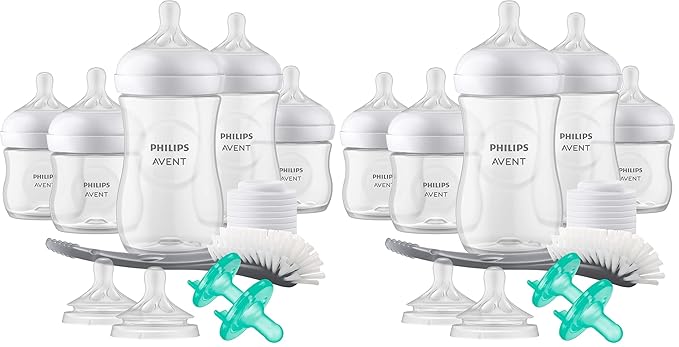 Philips AVENT Natural Baby Bottle with Natural Response Nipple, Newborn Baby Gift Set, SCD838/02 (Pack of 2)
