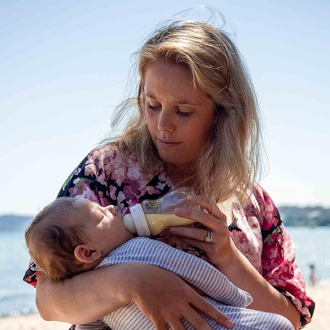 Minbie Newborn Breastfeeding Baby Bottle - Anti Colic & Reflux, BPA Free PPSU