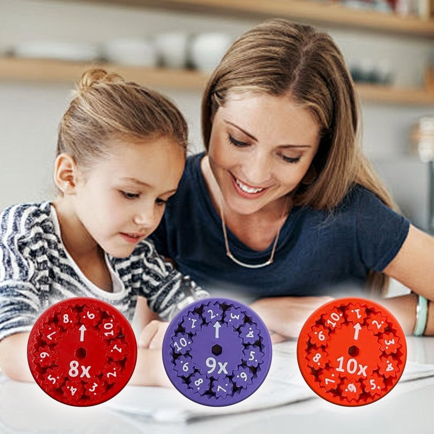 2024 New Math Fidget Spinners, Math Fact Fidget Spinners for Fidgeting Funny Learning Math Spinner(Multiplication Division)