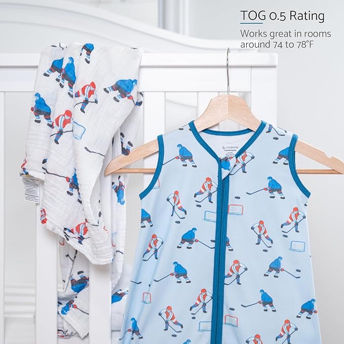 LollyBanks Baby Sleep Sack, 100% Cotton Wearable Blanket 2-Way Zipper Sleep Sacks