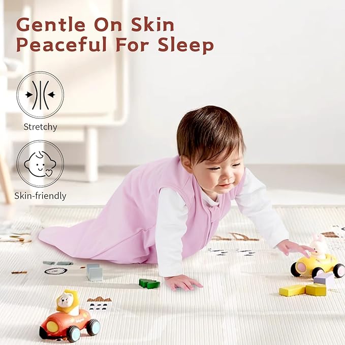 Baby Sleep Sack 6-12 Months,100% Cotton TOG 0.5 Wearable Blanket for Boys and Girls, 3 Pack 2-Way Zipper Lightweight Sleeping Bags for Toddler Newborn Infant