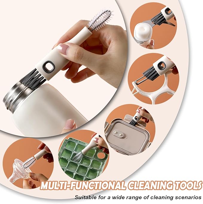 Cup Lid Cleaning Brush Set Multifunctional Bottle Cleaning Tools Portable Gap Cleaner Kit for Baby Bottle Sippy Cup Tubes Teapot Spout