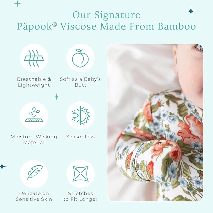 Posh Peanut Convertible Baby Sleepers - Girls Footless Baby Pajamas with 2 Way Zipper for Easy Diaper Changes