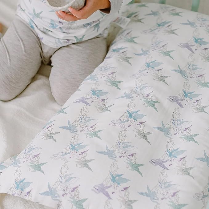 Nest Designs Toddler Pillow with Bamboo Viscose Pillowcase - Cloud Ponies, Medium