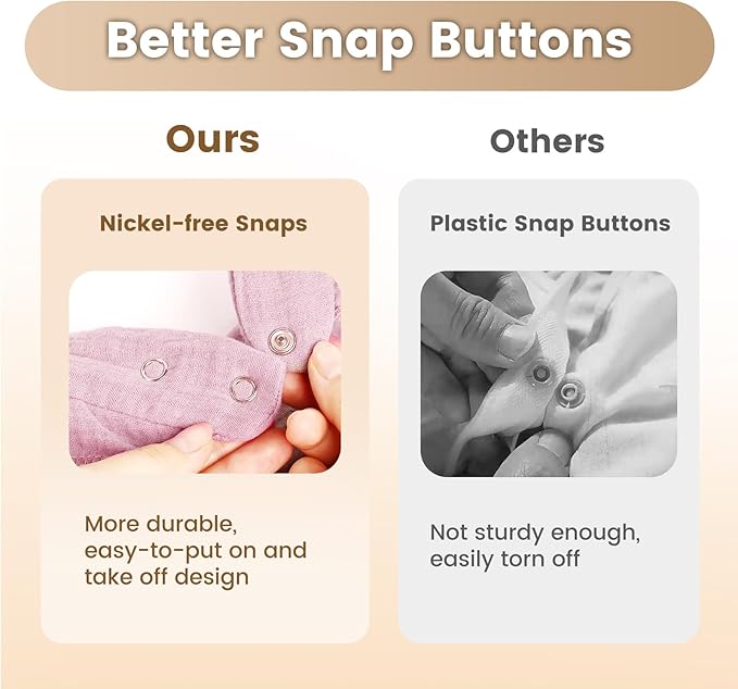 Oiomniv Muslin Baby Bibs, 6-Pack Bandana Drool Bibs Soft Cotton Adjustable Unisex Newborn, Toddler for Drooling Teething