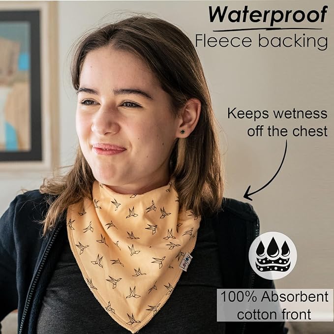 Lovjoy Large Bandana bibs - Special Needs Bibs - For Older Children, Youth and Adults - Practical, absorbent and Stylish