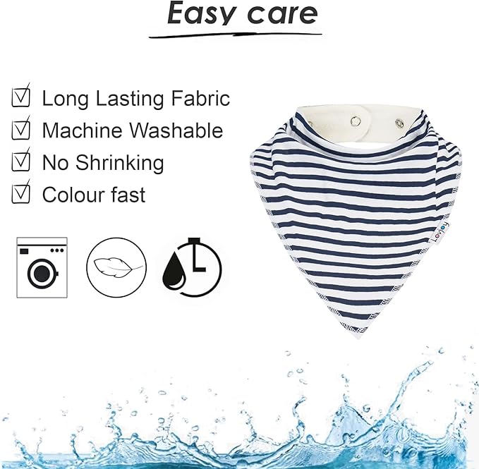 Lovjoy Large Bandana bibs - Special Needs Bibs - For Older Children, Youth and Adults - Practical, absorbent and Stylish