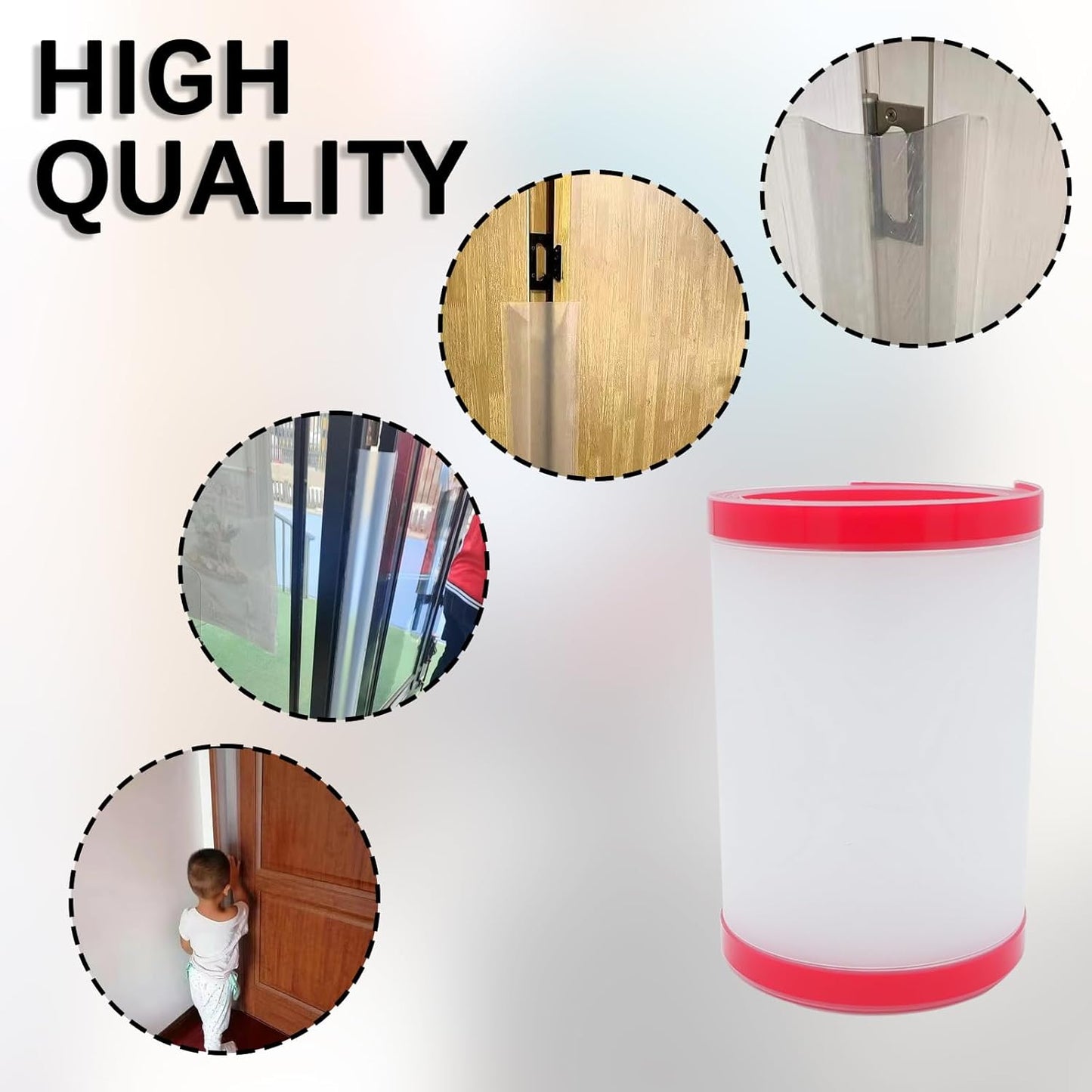 2 PCS Door Pinch Guard for Baby Proofing, Door Protector for Kids Finger Pinch Guard, Door Hinge Cover Door Jam Shield for Child Safety (Frosted 47.24 x 6.69inch)