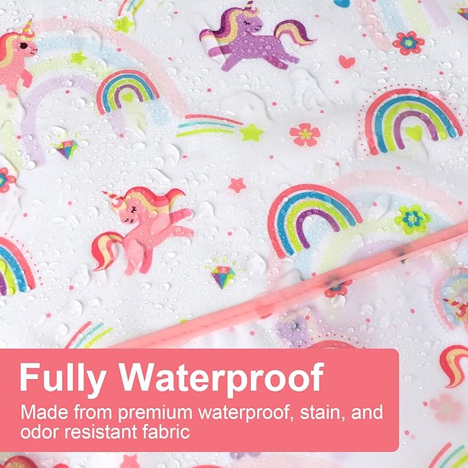 Accmor 5 Pack Long Sleeve Bibs, Baby Smock Waterproof Sleeved Bib Smock for Baby Toddler 6-36 Months