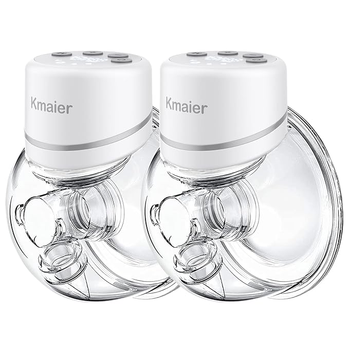 Wearable Breast Pump, Hands Free Breast Pump, Portable Electric Pump with LED Display, Ultra-Quiet and Pain Free- 4 Modes & 12 Levels, 24mm Flange, 2 Pack