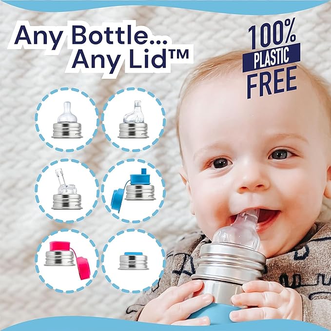 Pura Kiki 11oz/325ml Stainless Steel Sippy Cup Bottle w/Sleeve, Plastic-Free, MadeSafe Certified, Medical-Grade XL Silicone Sipper Spout Fast Flow for Kids, Toddlers, Babies & Infant - Rose Sleeve