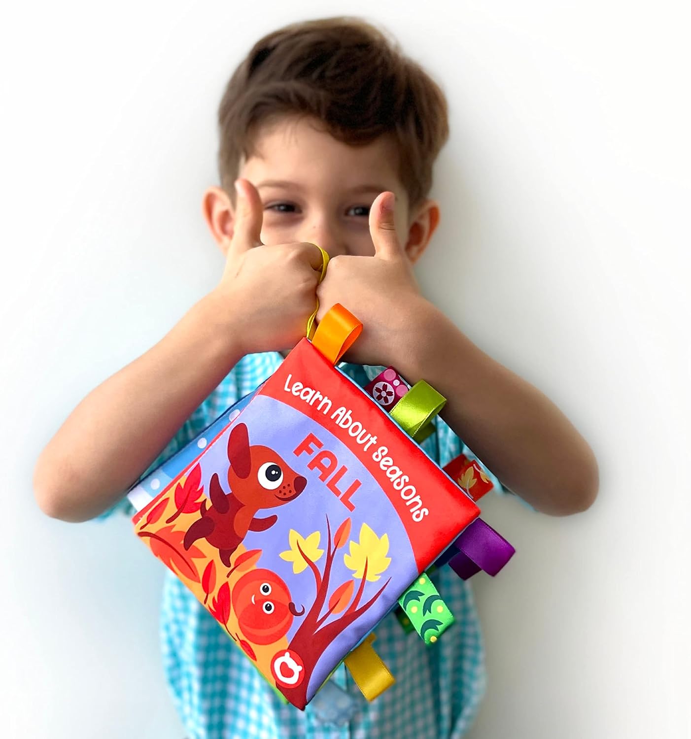 Cloth Books for Babies - Learn About Seasons, Playful Illustrations, Crinkle Pages & Cute Characters - for Babies 24 Months Old(Set of 4)