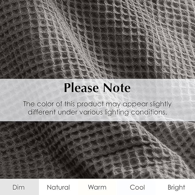 Salt Earth GOTS Certified 100% Organic Cotton Throw Blanket, 60" X 80" Waffle Blankets & Throws for Bed, Throw Blanket for Couch,Modern and Cozy Blanket,All Seasons, Comfy Soft Blanket(Charcoal Grey)