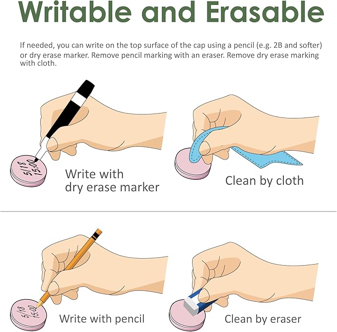 Maymom Solid Lids Aka Travel Caps w/Sealing Ring Compatible with Avent Bottle; Cap Replace Avent Natural Bottle Screw Ring n Sealing Disc; Fit Avent Anti-colic Polypropylene, Glass Bottle, Avent Pink