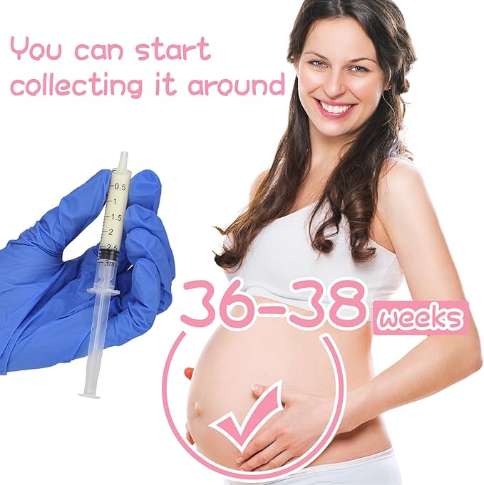 Trelaco Colostrum Collector Kit Include Sterile Sealed Breast Milk Syringes with Caps No Needle Colostrum Syringes Stickers 1 Measuring Cup Harvesting Collection for Breastmilk(50 Sets,3 Ml,1 ml)