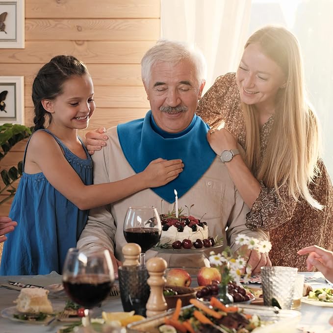 Adult Drool Bib for Special Needs, Large Elderly Bandana, Teen Bib for Women Men, Soft Absorbent Set for Kids