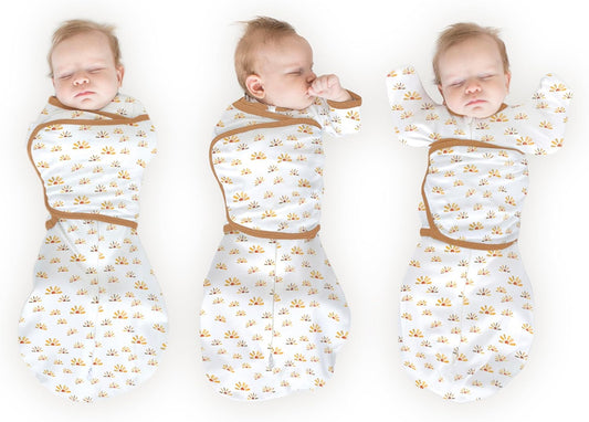 SwaddleDesigns 6-Way Omni Swaddle Sack Arms Up Swaddle for Newborn, More Options to Calm Startle Reflex, Improves Sleep
