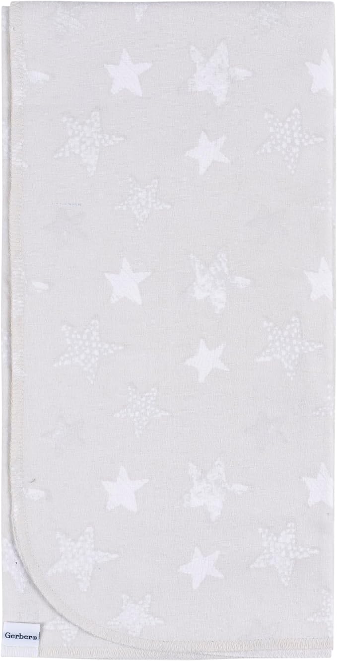 Gerber Unisex Baby 100% Cotton Flannel Receiving Blankets 30x30 Inches (Pack of 4), Celestial, One Size