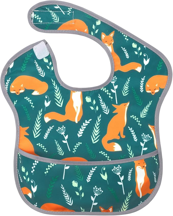 Accmor Baby Bibs, Waterproof Baby Toddler Bibs, Apron Smock Bib for Baby Boys Girls, Essential Must Have for Eating, Feeding