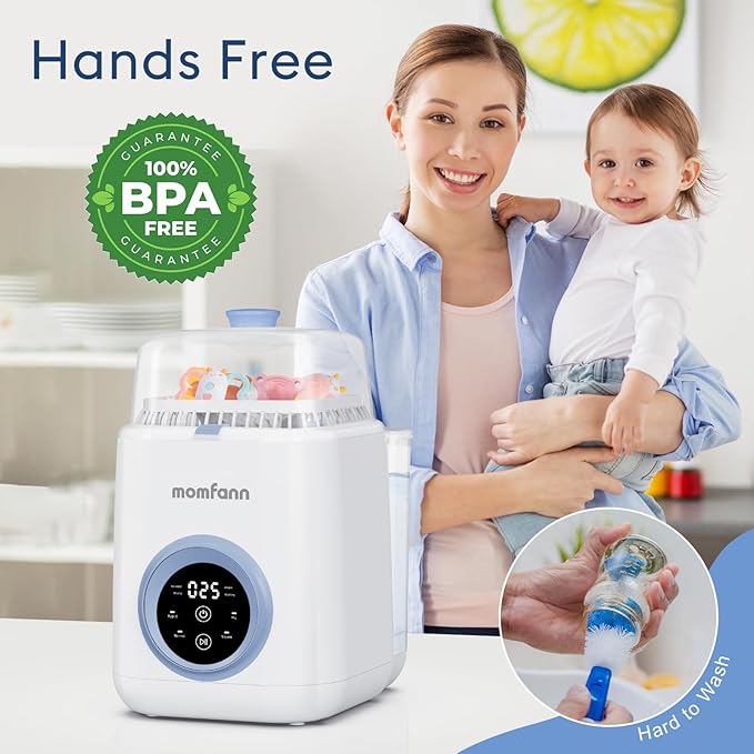 Baby Bottle Washer-19 Min Rapid Wash, Sterilizer and Dryer, All-in-One Cleaner, Bottles, Pump Parts & Baby Essentials for New Parents Gift, Replaces Hand Washing