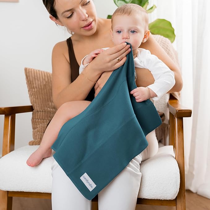 Comfy Cubs Baby Burp Cloths Set (Pack of 6) - Large, 6-Layer, Ultra Absorbent 100% Cotton for Infant Spit-Up, Drool, and Messes - Soft, Gentle, Thoughtful New Born Baby Gifts, Neptune