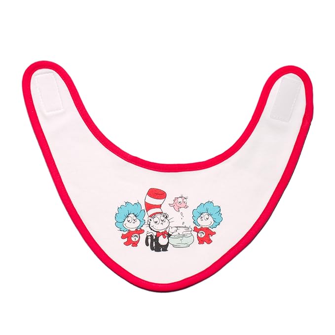 Playtex Baby Dr. Seuss Newborn Gift Set with 5 Nurser Bottles (3X 4Oz, 2X 8Oz), 2 Binky Pacifiers, 60 Drop-Ins Liners & Bib, Bottles for Newborn and Breastfeeding Babies, Feeding Essentials